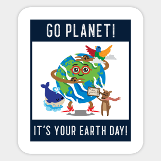 Go Planet, It's your Earth Day Sticker